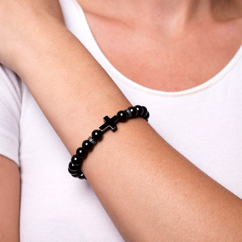 Bronze à canon | Bracelet Croix Dorée